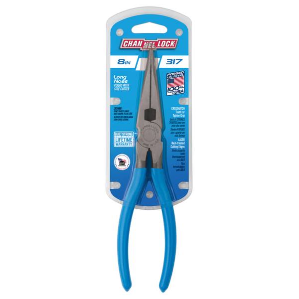 Channellock Long Nose Plier with Side Cutter 317 Blain's Farm & Fleet