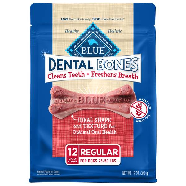Blue Buffalo 12 oz Dental Bones Regular Dog Chew 0005307 Blain's Farm & Fleet