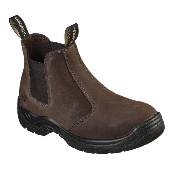 Skechers Men's Chelsea Work Tapter Steel Toe Boots, Brown, 9 77537