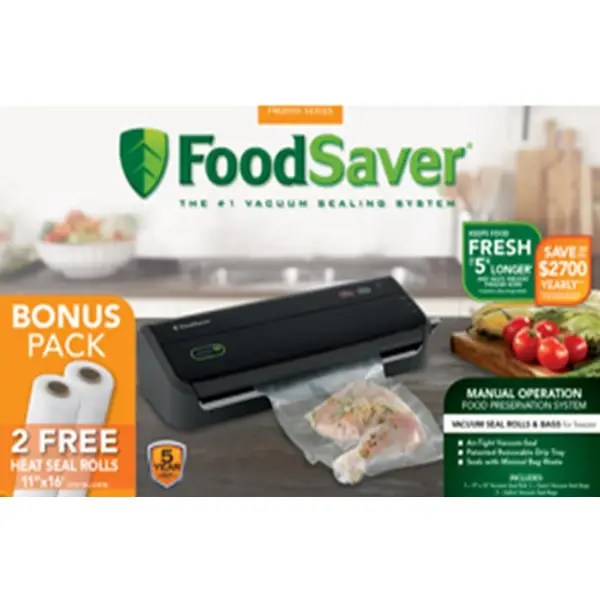 FoodSaver VS2120 Vacuum Sealing System, Food Vacuum Sealer In Black