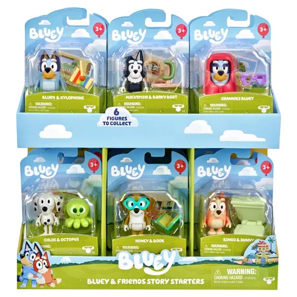 Bluey The Show 4Pack, Inch Figures, Bluey's Family Bluey, Bingo