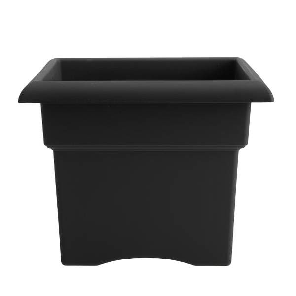 Bloem 18" Veranda Square Planter, Black 57918 Blain's Farm & Fleet