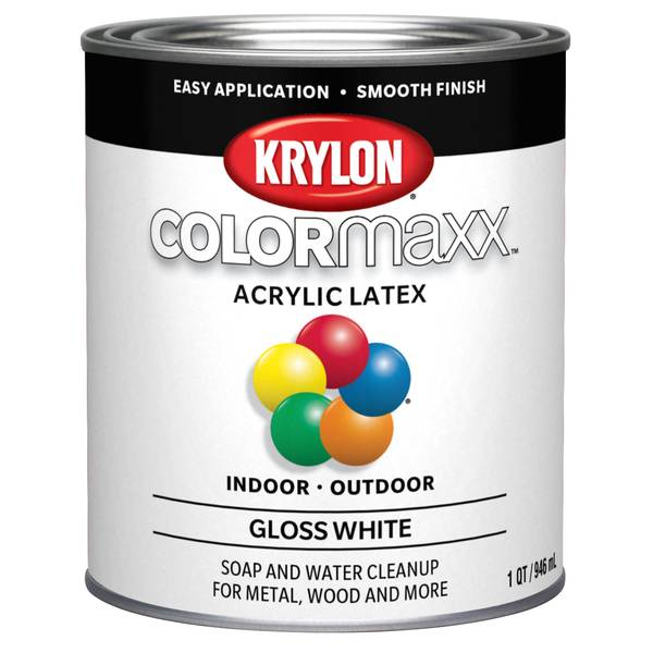 Valspar 1 Quart Acrylic Latex Gloss Enamel Paint, White K05625007 Blain's Farm & Fleet