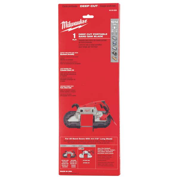 Milwaukee 10/14 TPI Standard Deep Cut Portable Band Saw Blade 4839