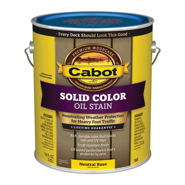 Cabot Solid Oil Deck Stain, Neutral Base 140760607 Blain's Farm