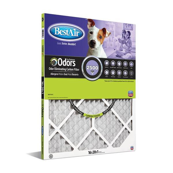 BestAir Pet Hair Furnace Filter, 16" x 20" x 1" PF16201