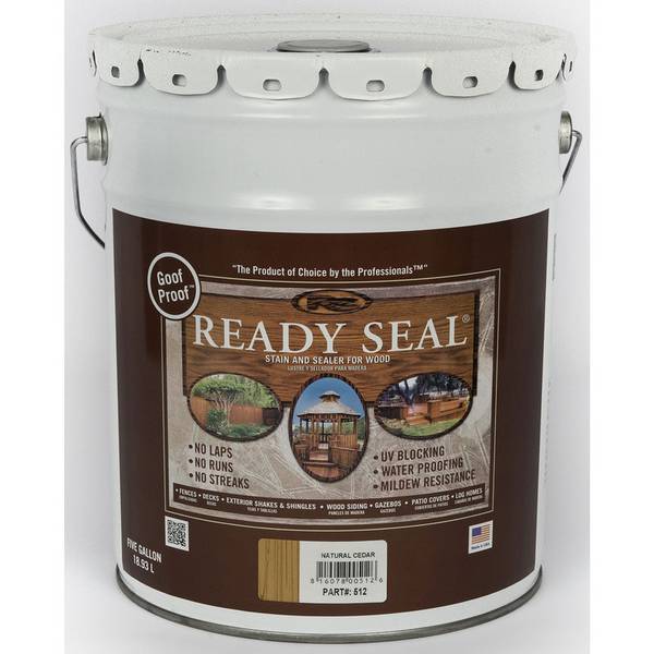 Ready Seal 5 Gallon Natural Cedar Exterior Wood Stain and Sealer 512