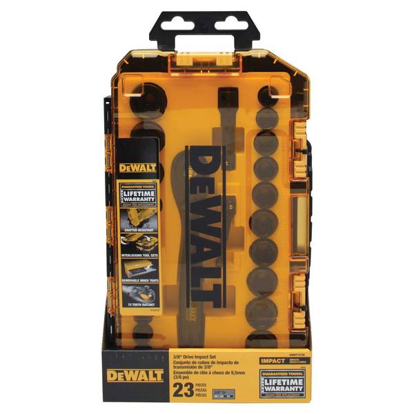 DEWALT Tough 3/8" Impact 23 Piece Socket Set DWMT74738 Blain's Farm