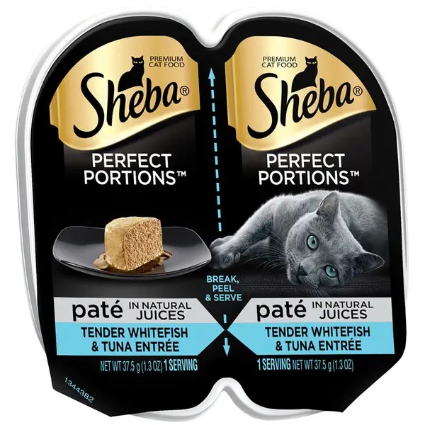 SHEBA Wet Cat Food Pate, Roasted Turkey Entree, PERFECT PORTIONS Twin