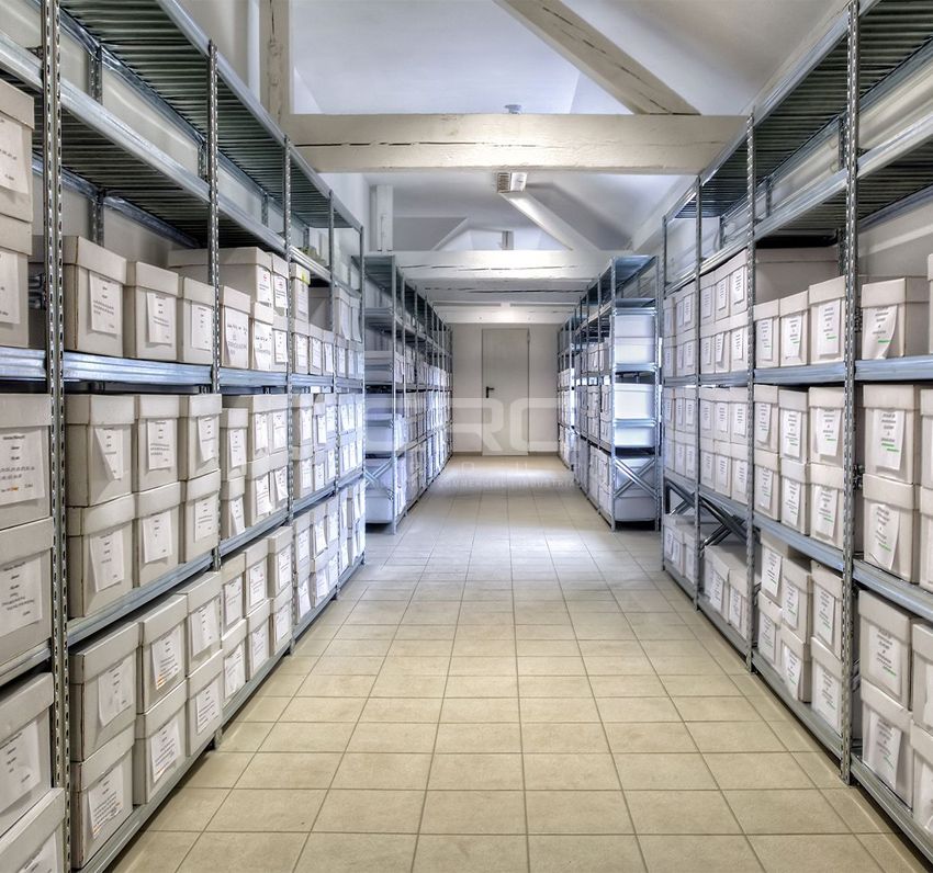 Metalsistem S123 galvanised shelving for archives CRC Malta Shop