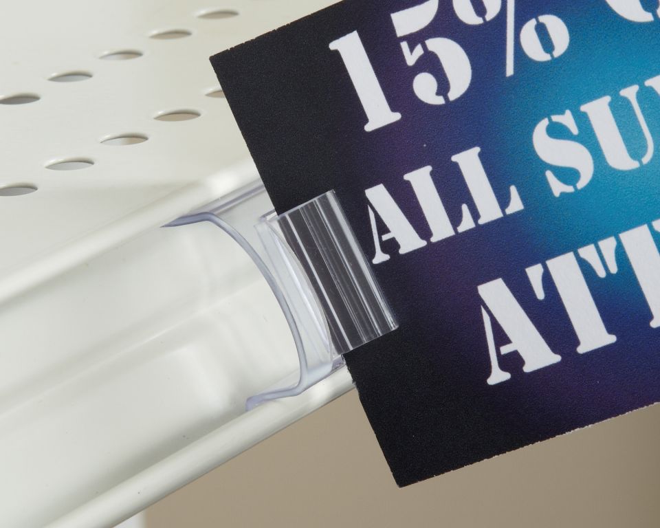 Part 108813, Angled Style Price Channel Gripper Flag Sign Holder On