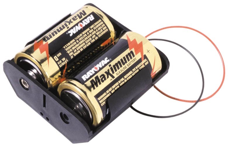 BH2DW 2 D Cell Battery Holder with 6 ” Wire Leads Memory Protection