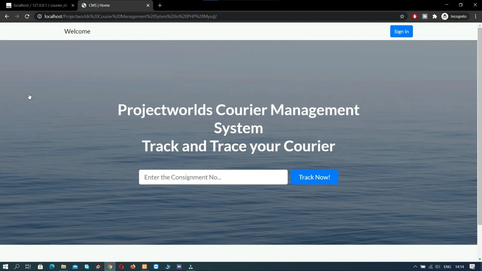 Courier Management System Project in PHP | Projectworlds Store