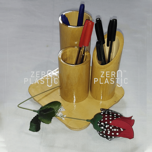 Bamboo Pen holder ZeroPlastic Impact Center