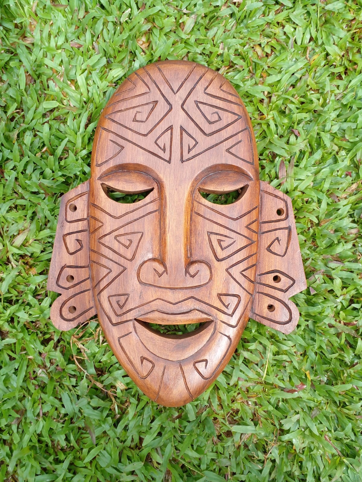 Wood Carved Mask Wall Art ZeroPlastic Impact Center