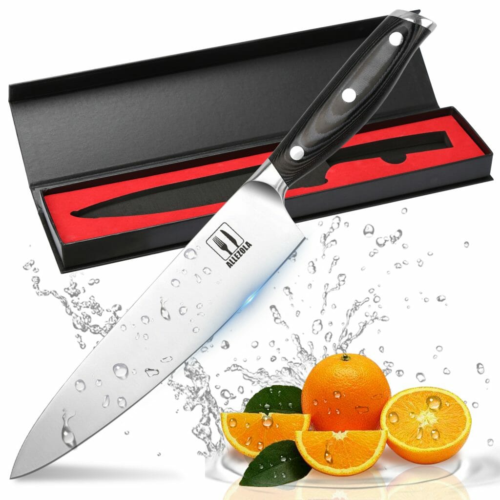 Allezola Professional Chef‘s Knife, 7.5 Inch German High Carbon