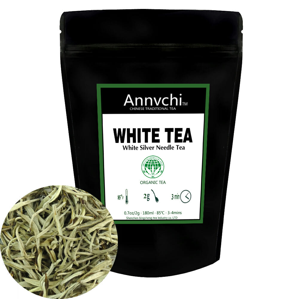 White Tea Leaves (50 Cups) White Silver Needle Tea Weight Loss