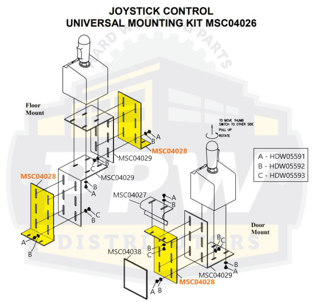 MSC04028 Boss Joystick Interm Mounting Bracket OEM Professional