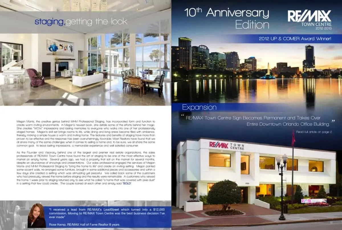 Megan Morris' Staging Expertise Featured in RE/MAX 10th Anniversary