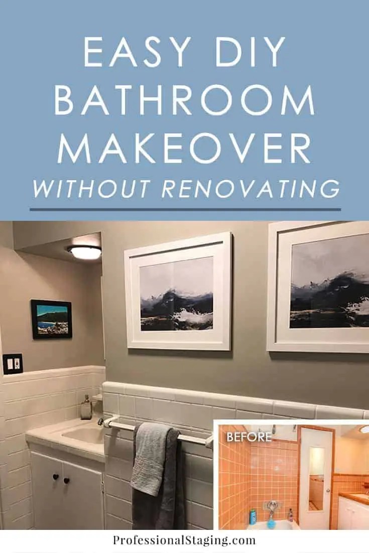 Before & After Easy DIY Bathroom Update MHM Professional Staging