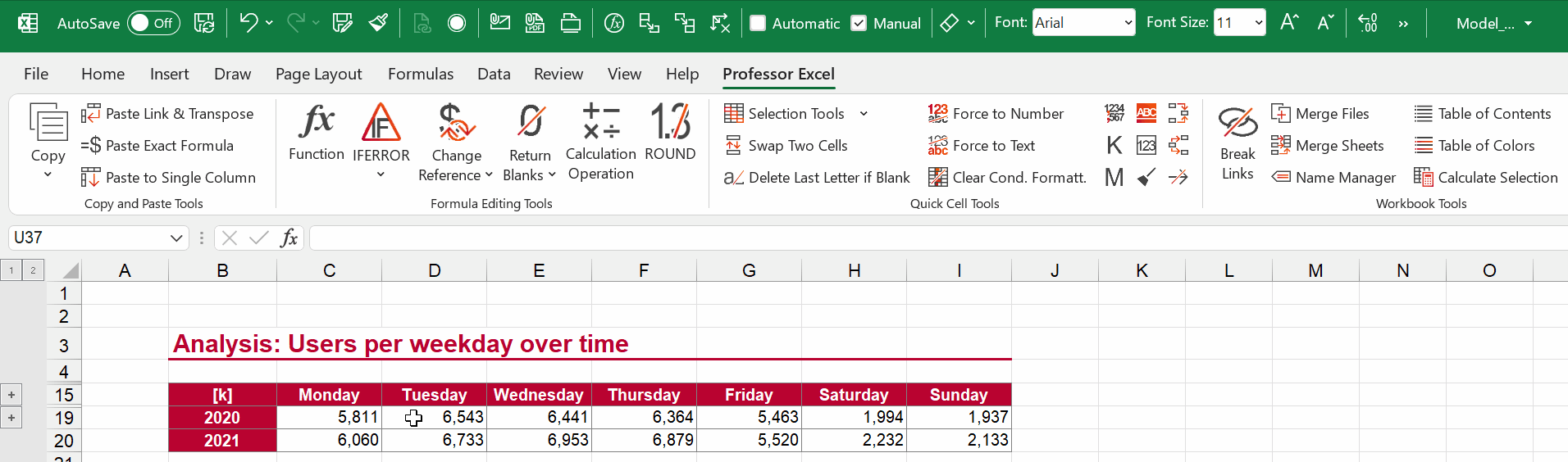 Big Excel Model? How to Calculate Selected Cells Only