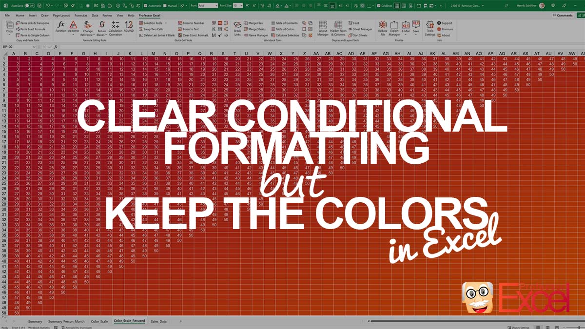 How to Remove Conditional Formatting in Excel but Keep the Colors