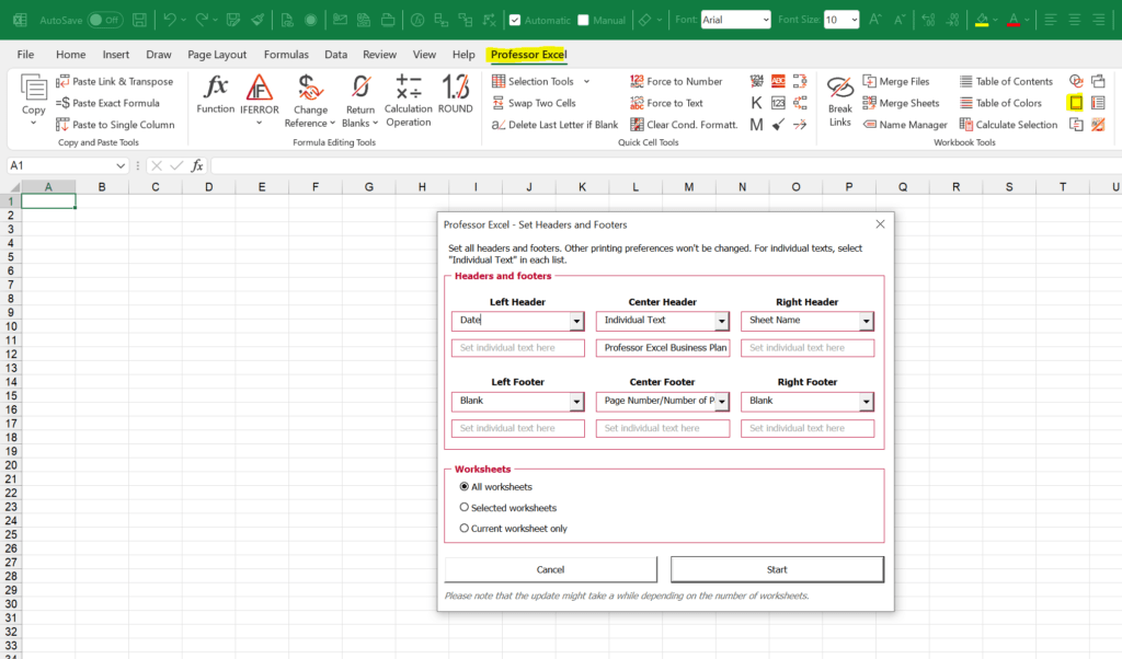 How to Set Headers and Footers When Printing Two Methods!