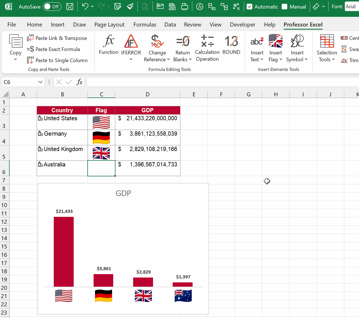 Flags in Excel How to Easily Insert Country Flag Icons in Cells & Charts!
