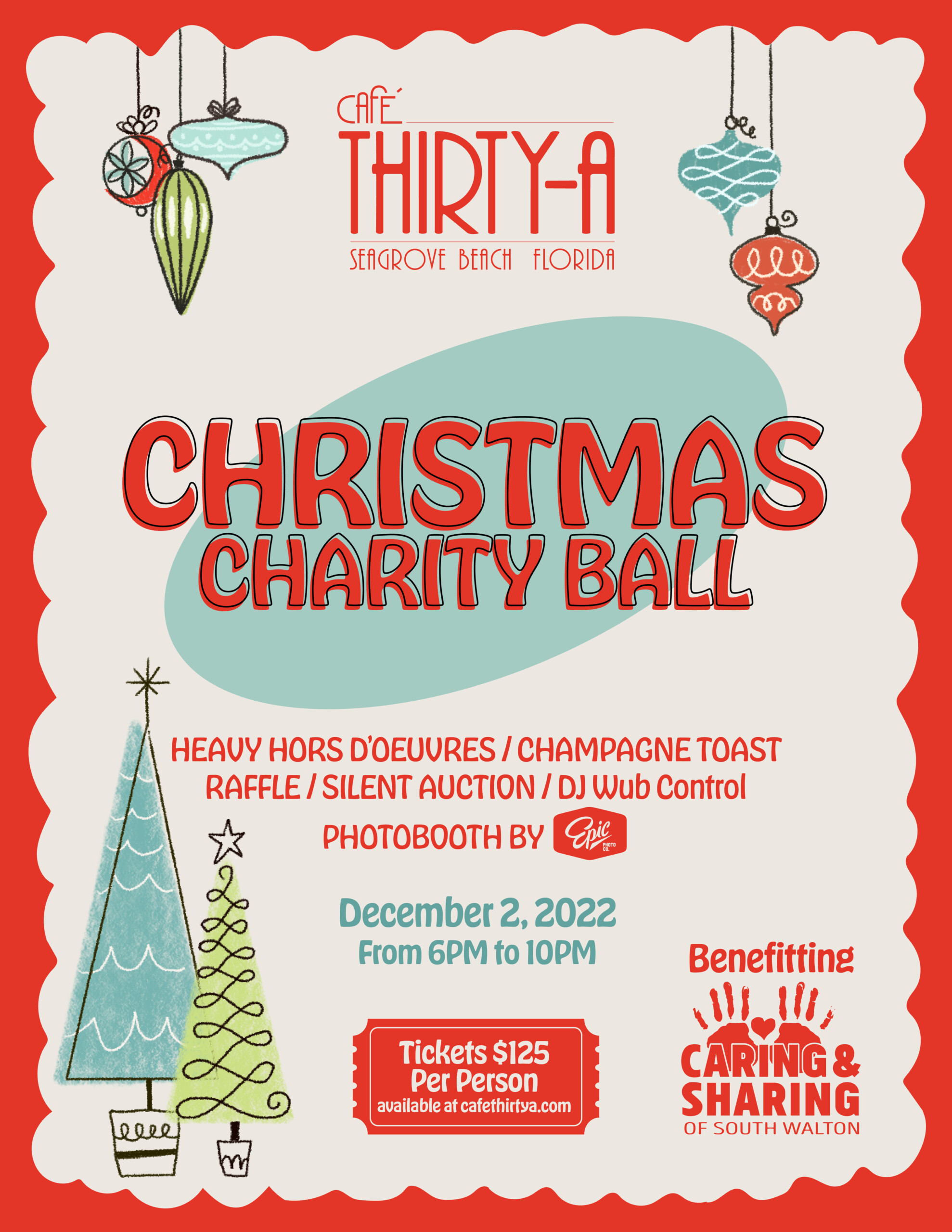 Café ThirtyA to Host Annual Christmas Charity Ball in December