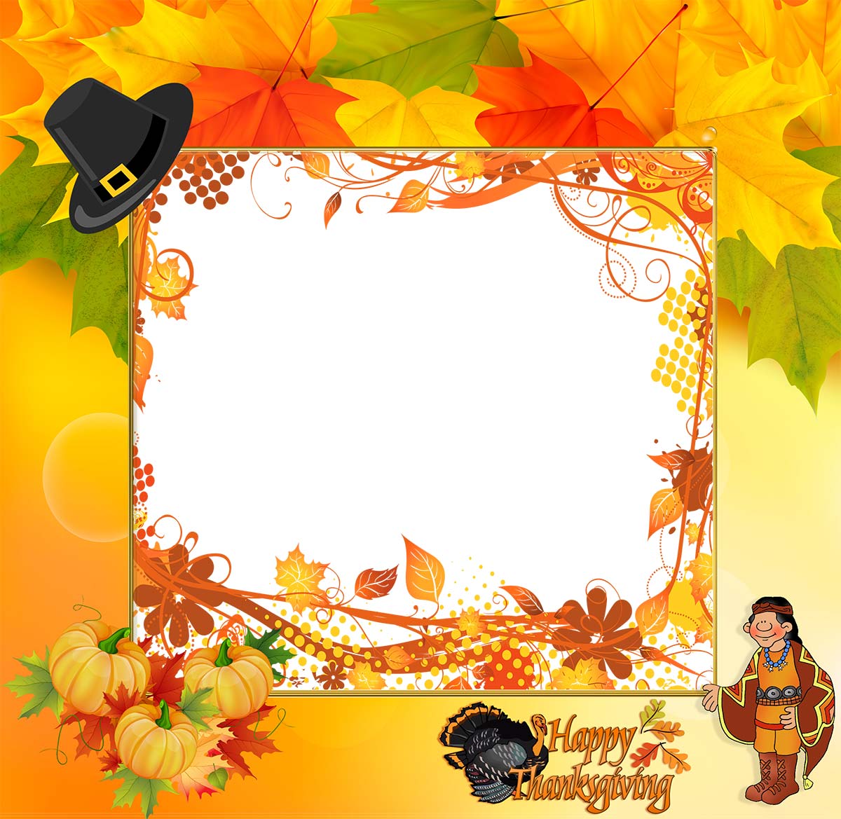 Transparent_Happy_Thanksgiving_Frames Profile Picture Frames for Facebook