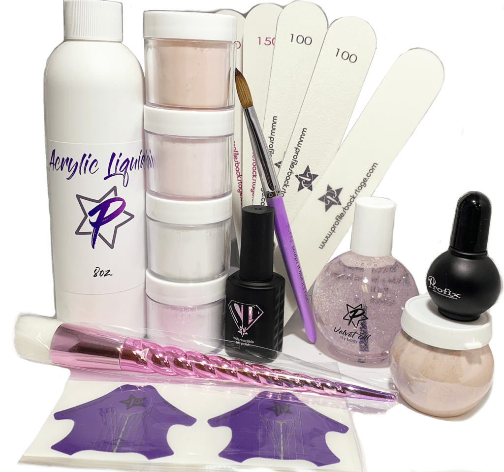 Acrylic Nail Kit P.F. Acrylic Bundle Profiles Backstage