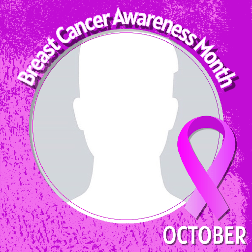Pink Ribbon Profile Picture Frame For Breast Cancer Awareness
