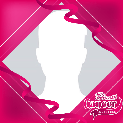 Pink Ribbon Profile Picture Frame For Breast Cancer Awareness