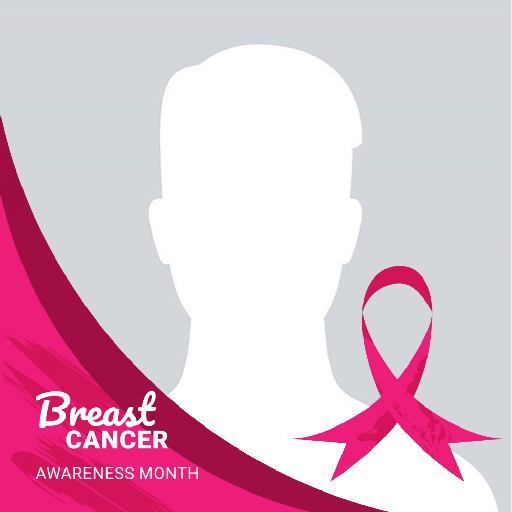 Pink Ribbon Profile Picture Frame For Breast Cancer Awareness