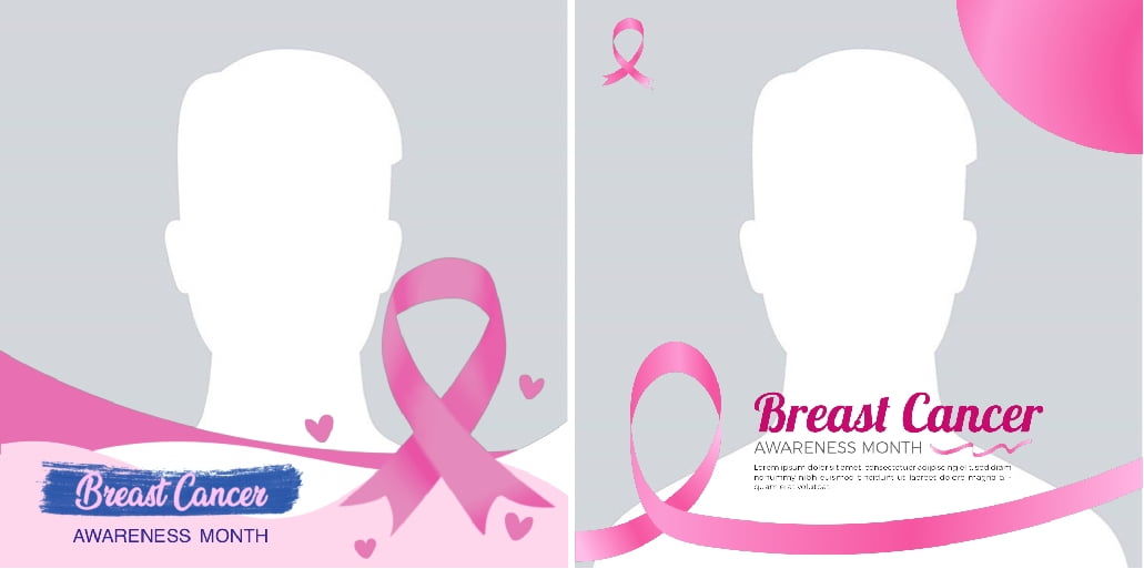 Pink Ribbon Profile Picture Frame For Breast Cancer Awareness