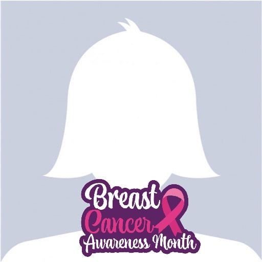 Pink Ribbon Profile Picture Frame For Breast Cancer Awareness