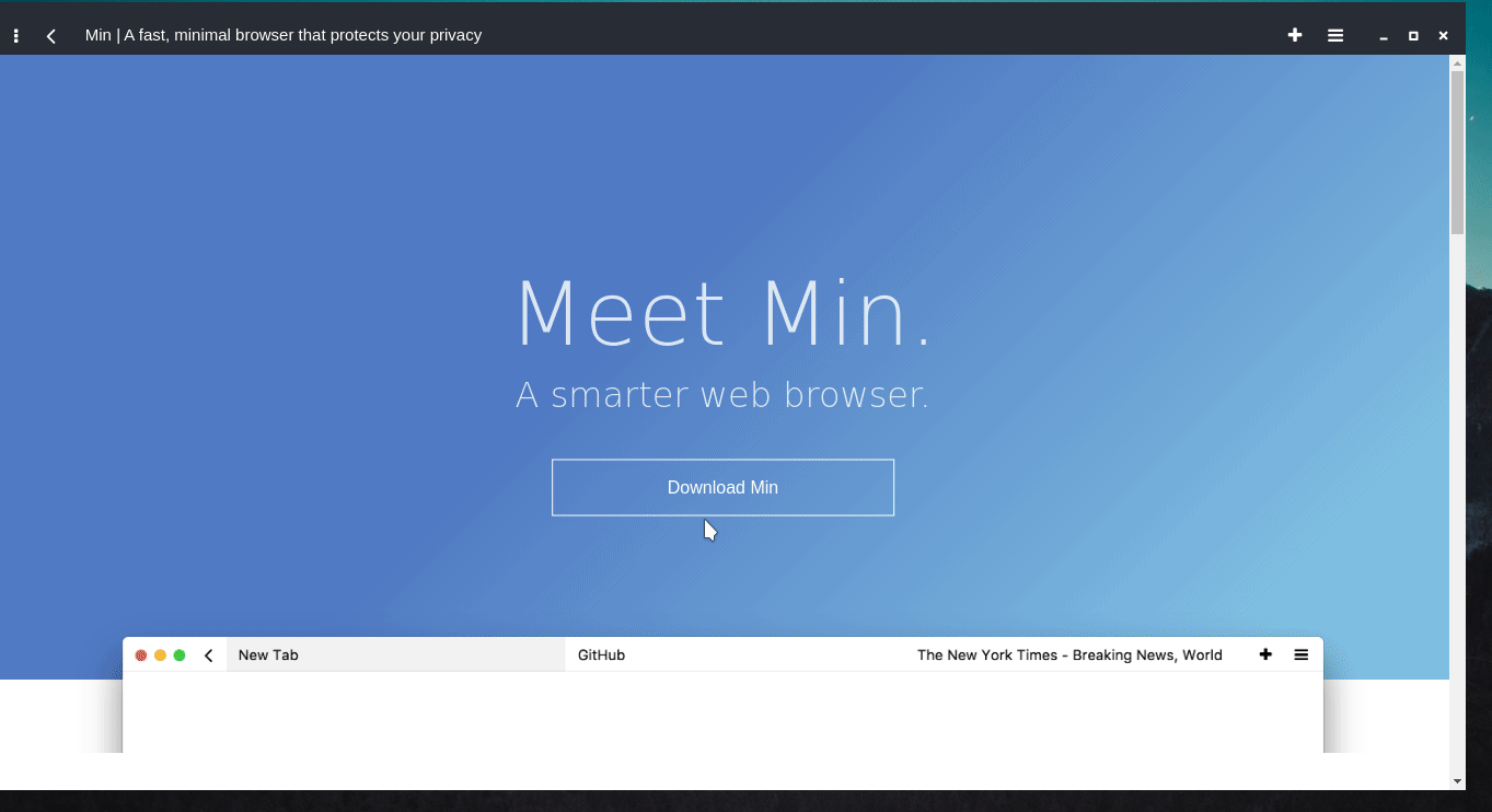 Min Browser Leve, Rápido e funcional