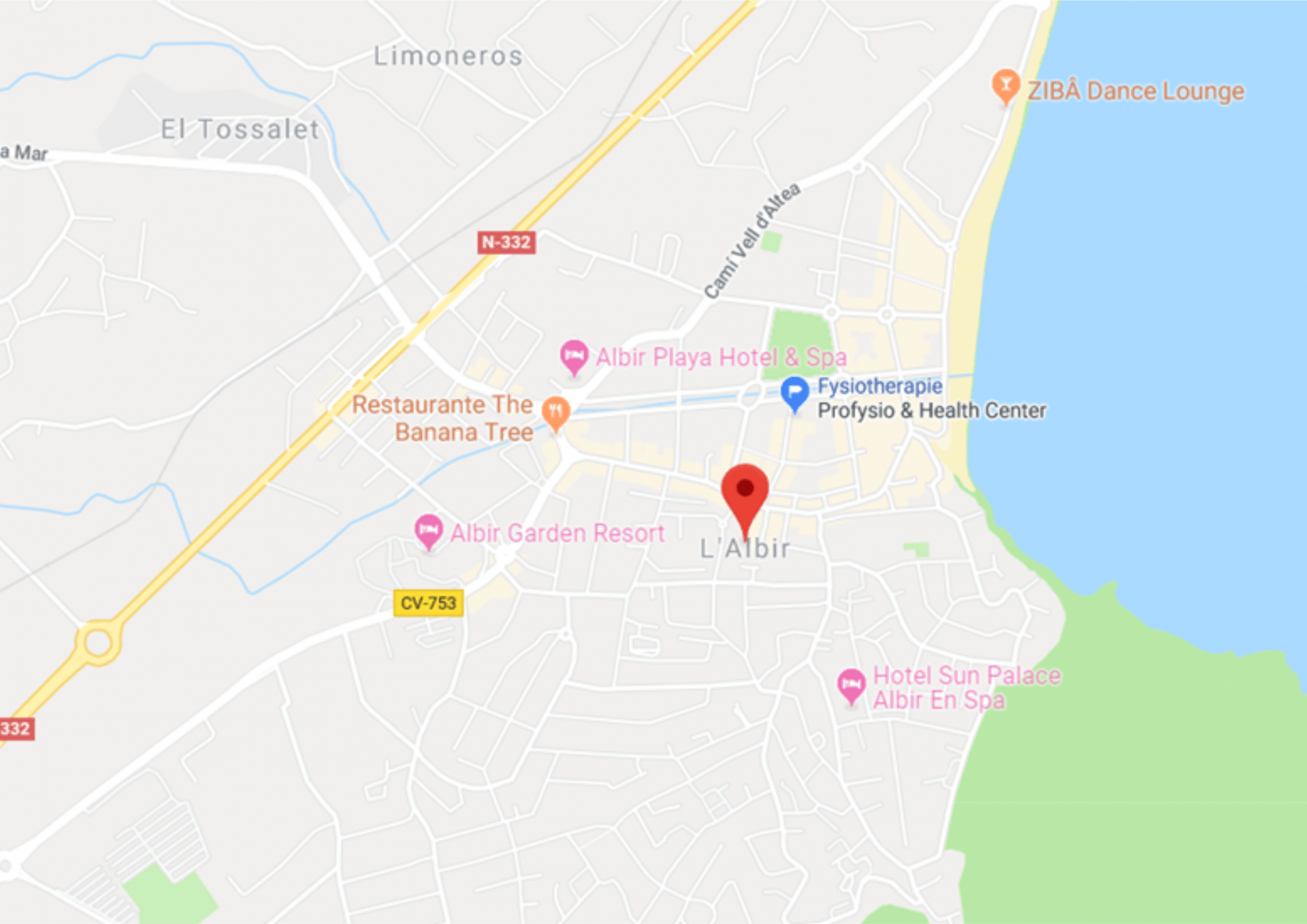 Albir Spanje Kaart Belgie Fysiotherapy Albir, profysio & health center heeft een nieuwe locatie
