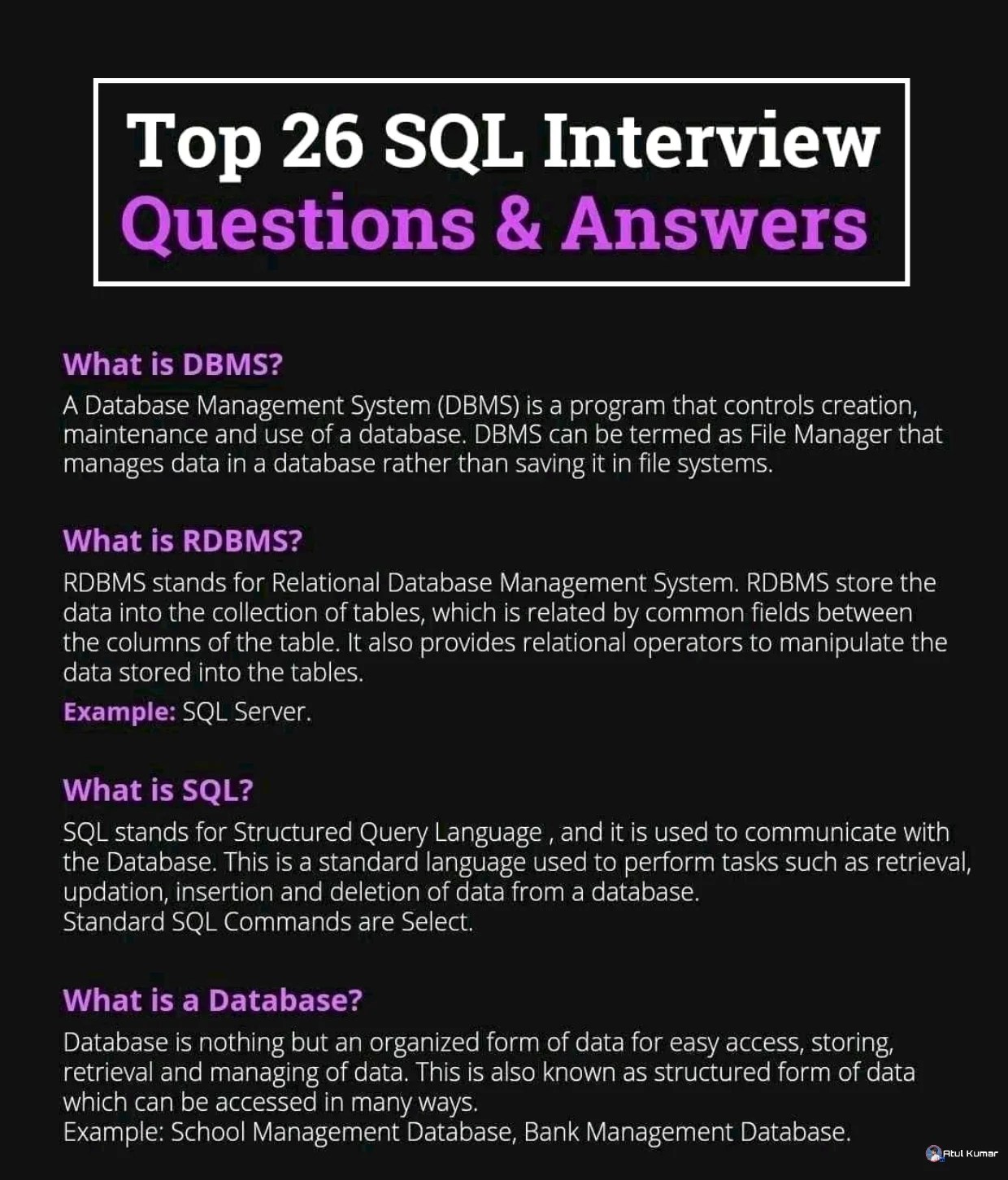 Top SQL Interview Question PDF Connect 4 Programming
