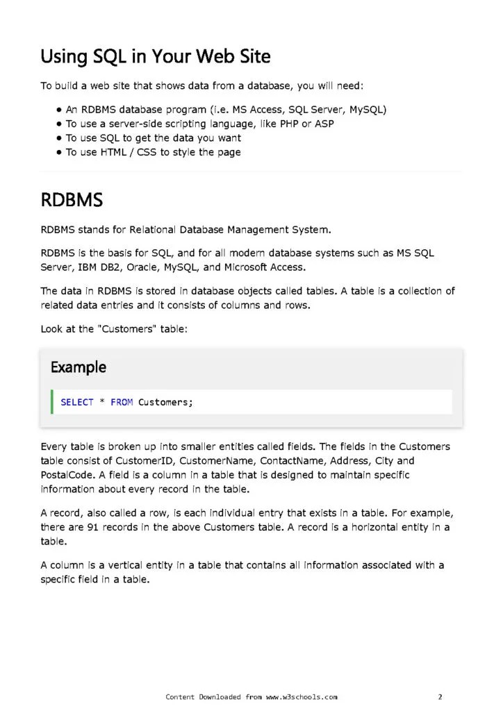 SQL Tutorial From Scratch PDF A Beginner's Guide to Mastering Database
