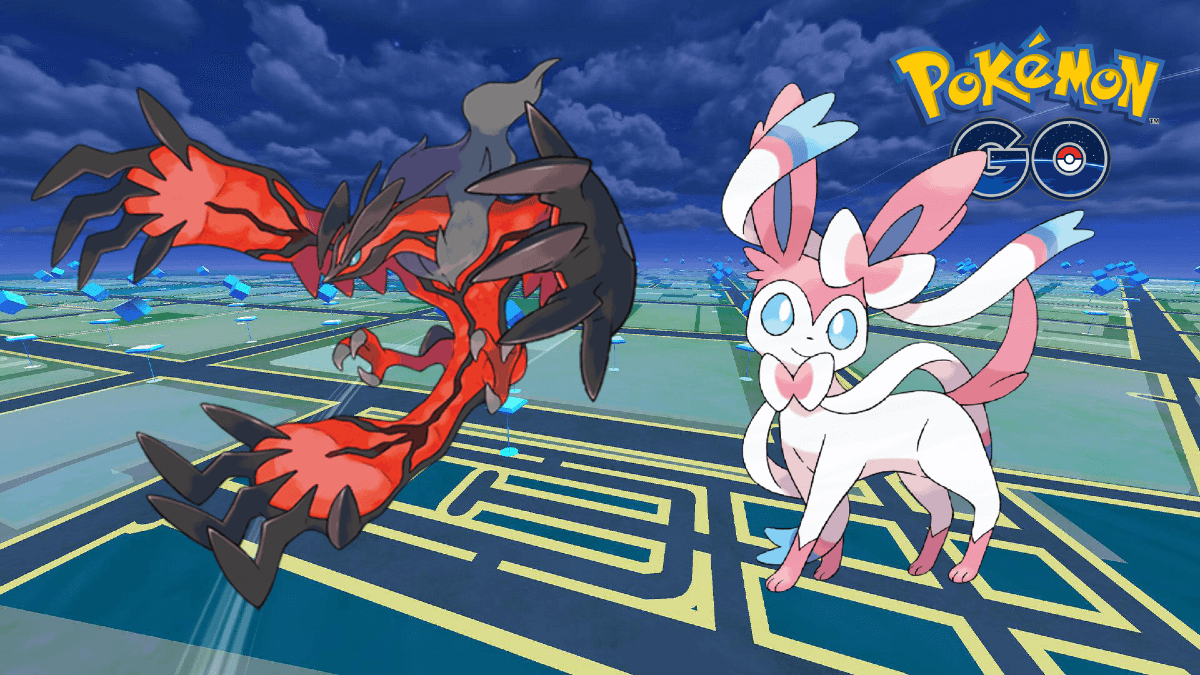 Sylveon and Yveltal in Pokemon Go.