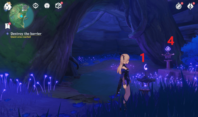 Genshin Impact how to destroy the barrier in Chinju Forest Pro Game Guides