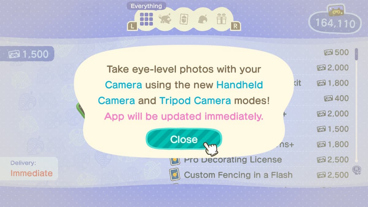 How to get and use the Pro Camera in Animal Crossing New Horizons