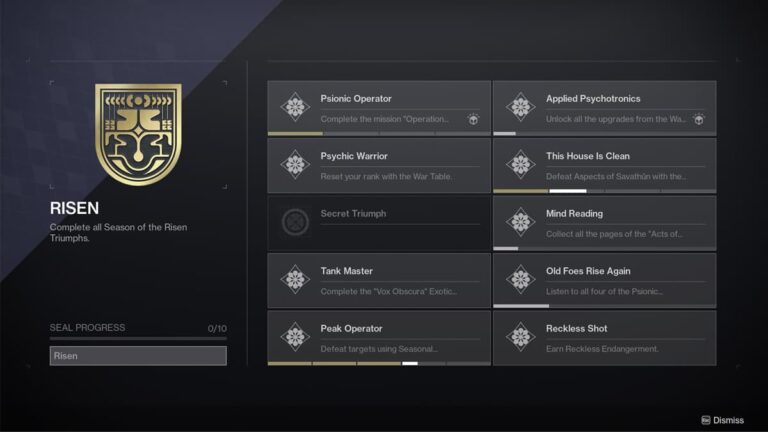 How to get the Risen title in Destiny 2 Season of the Risen Triumphs
