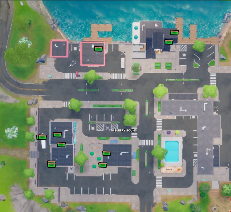 Where to open Produce Boxes at Condo Canyon or Sleepy Sound in Fortnite