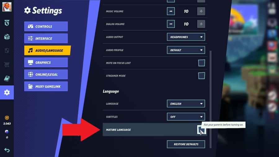 MultiVersus Mature Language Setting What does it do? Pro Game Guides