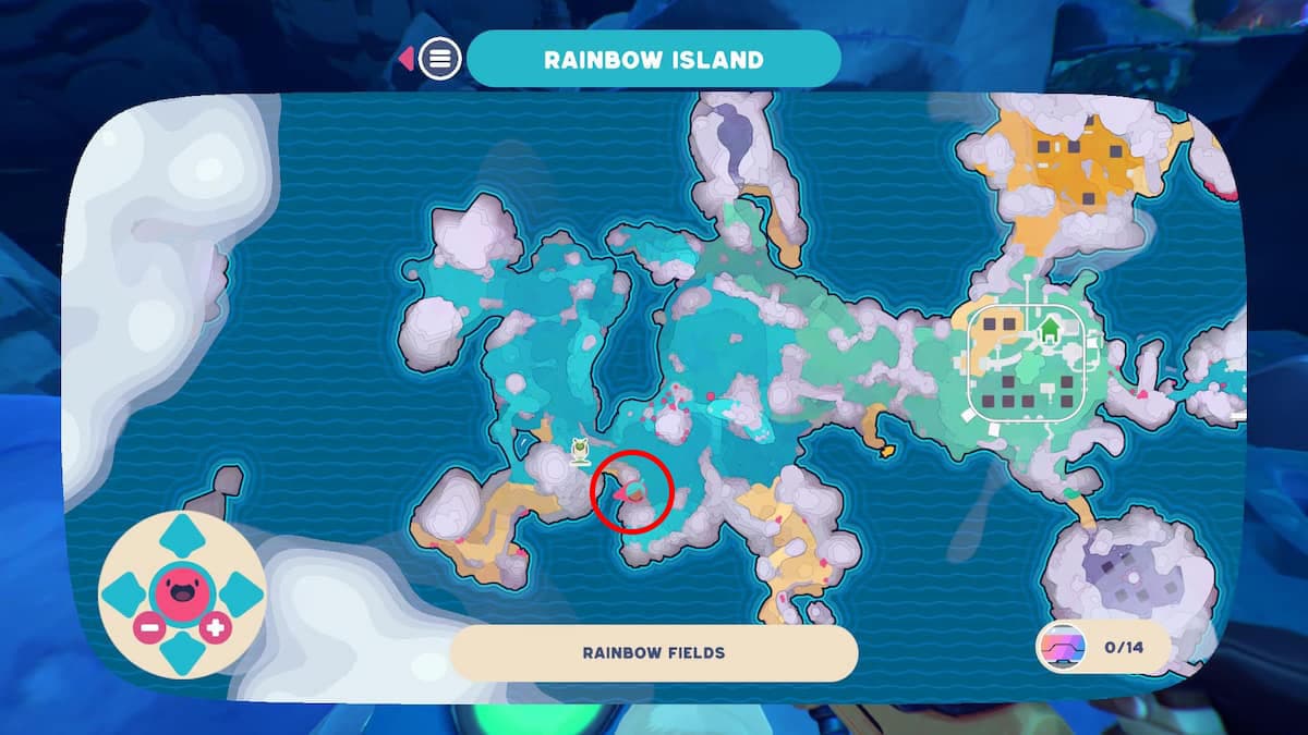 All Map Data Node locations in Rainbow Fields in Slime Rancher 2 Pro