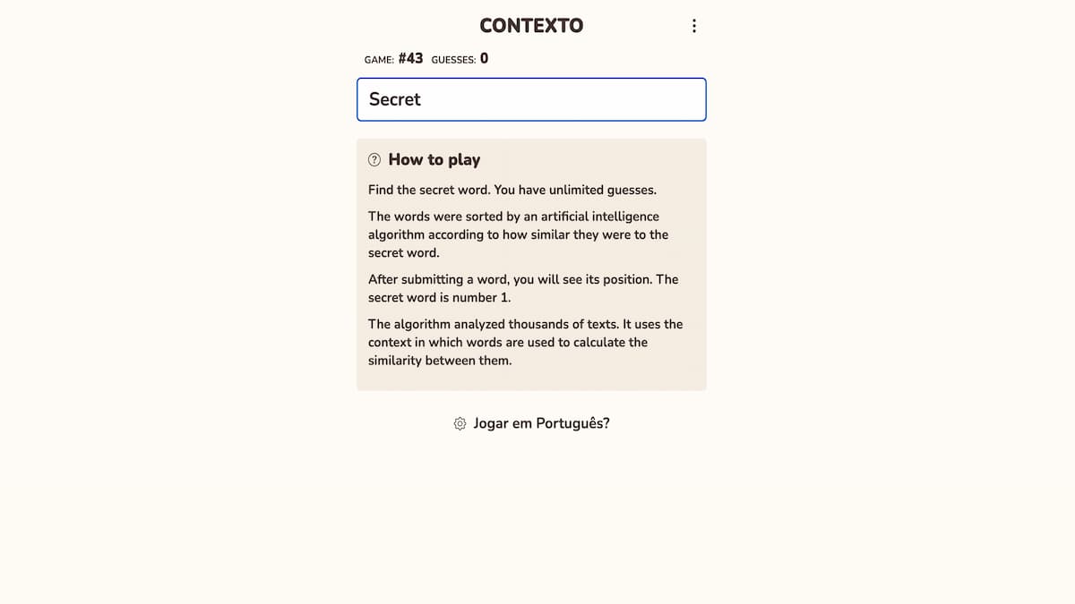 How to play Contexto – Another word-guessing game - Pro Game Guides