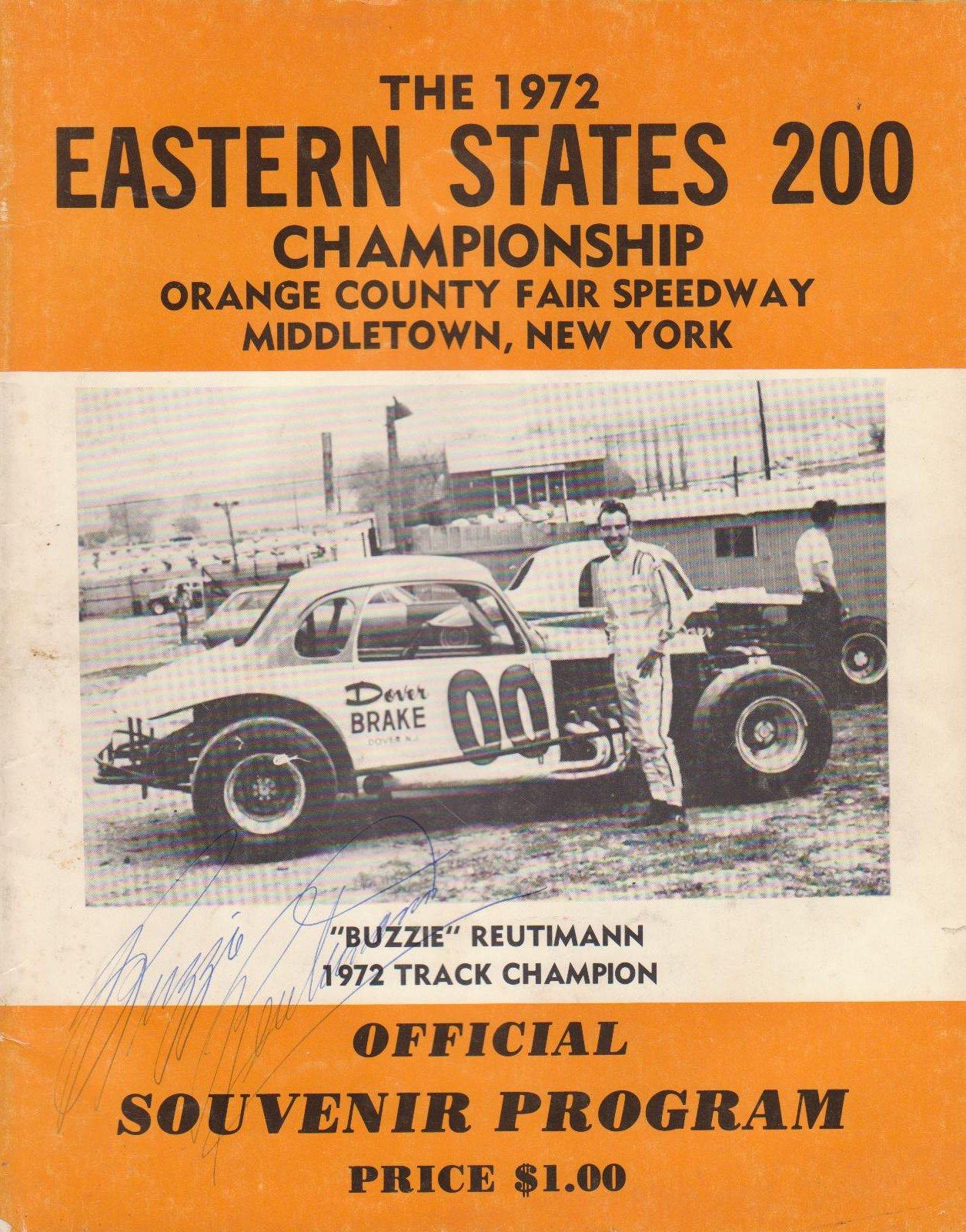 Orange County Fair Speedway (NY) The Motor Racing Programme Covers