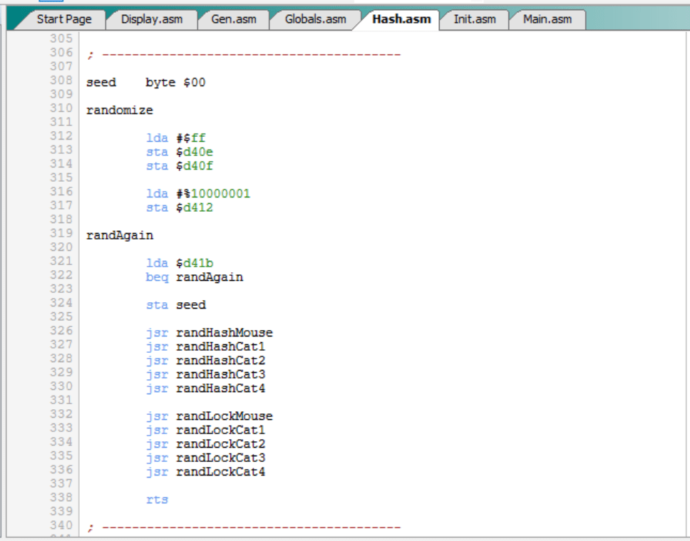 Tablas hash con lock Programación Retro del Commodore 64